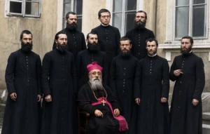 Nicolae Iosif Camilli alături de un grup de clerici