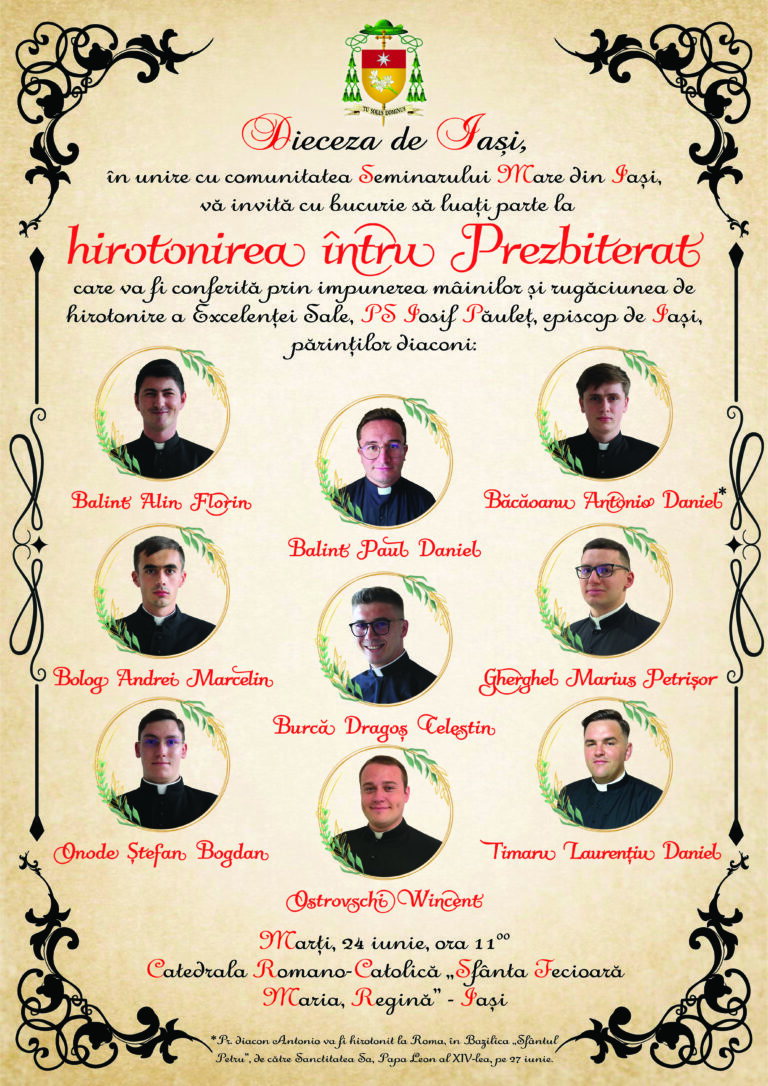 Vor fi hirotoniți nouă preoți