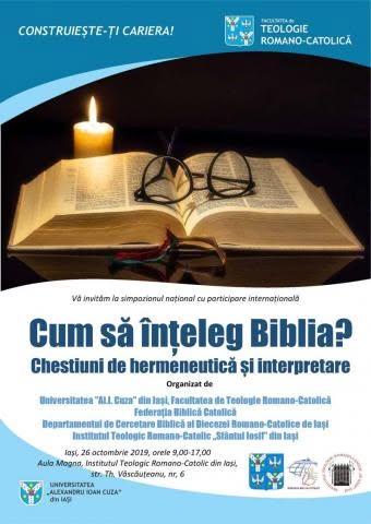 Invitație la simpozion: Cum să înțeleg Biblia? Chestiuni de hermeneutică și interpretare